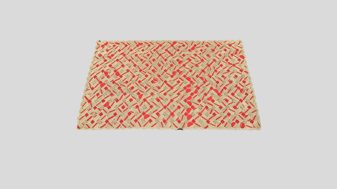 Camel/Red Rectangular Rug