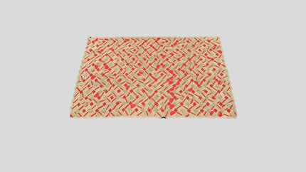 Alfombra Rectangular Camel/Rojo