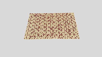 Camel/Wine Rectangular Rug