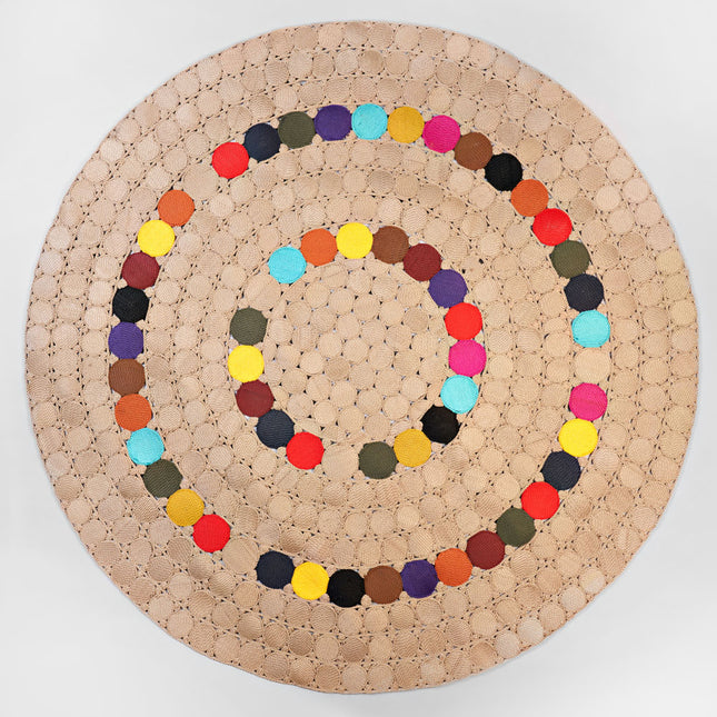 Multicolor Round Rug